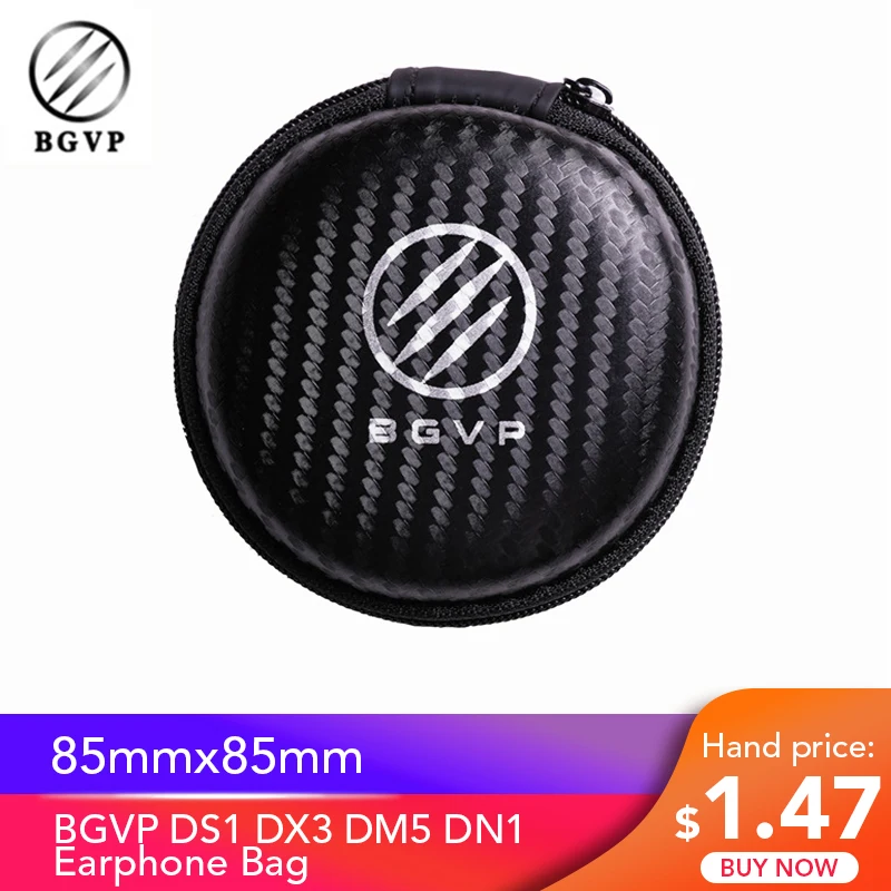 

BGVP DS1 DX3 DM5 DN1 Earphone Bag Portable Carrying Bag Zipper Earbuds Earphone Accessories Earphone Case Bag 85mmx85mm