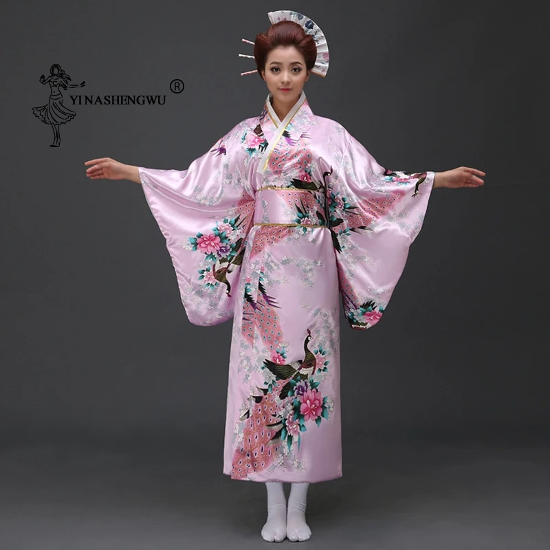 Kimono Dress Japanese Kimono Traditional Print Yukata Women Japan National Style Coat Kimono Cosplay Costume Sexy Asian Clothing
