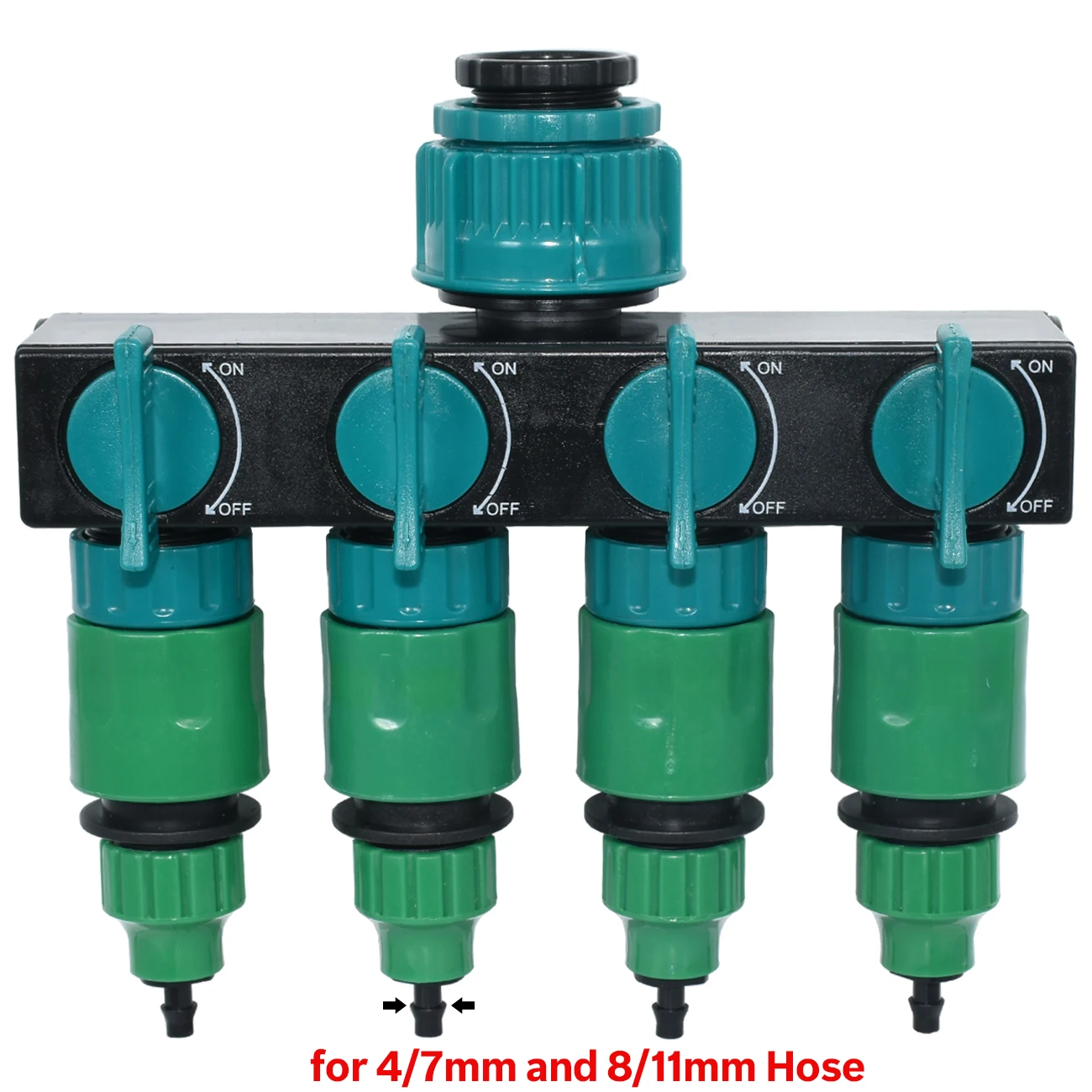 KESLA Greenhouse Garden Water Splitter 1/2 to 3/4 to 1 Connector w/ Valve to 8/11 4/7mm PVC Hose Irrigation System Fitting