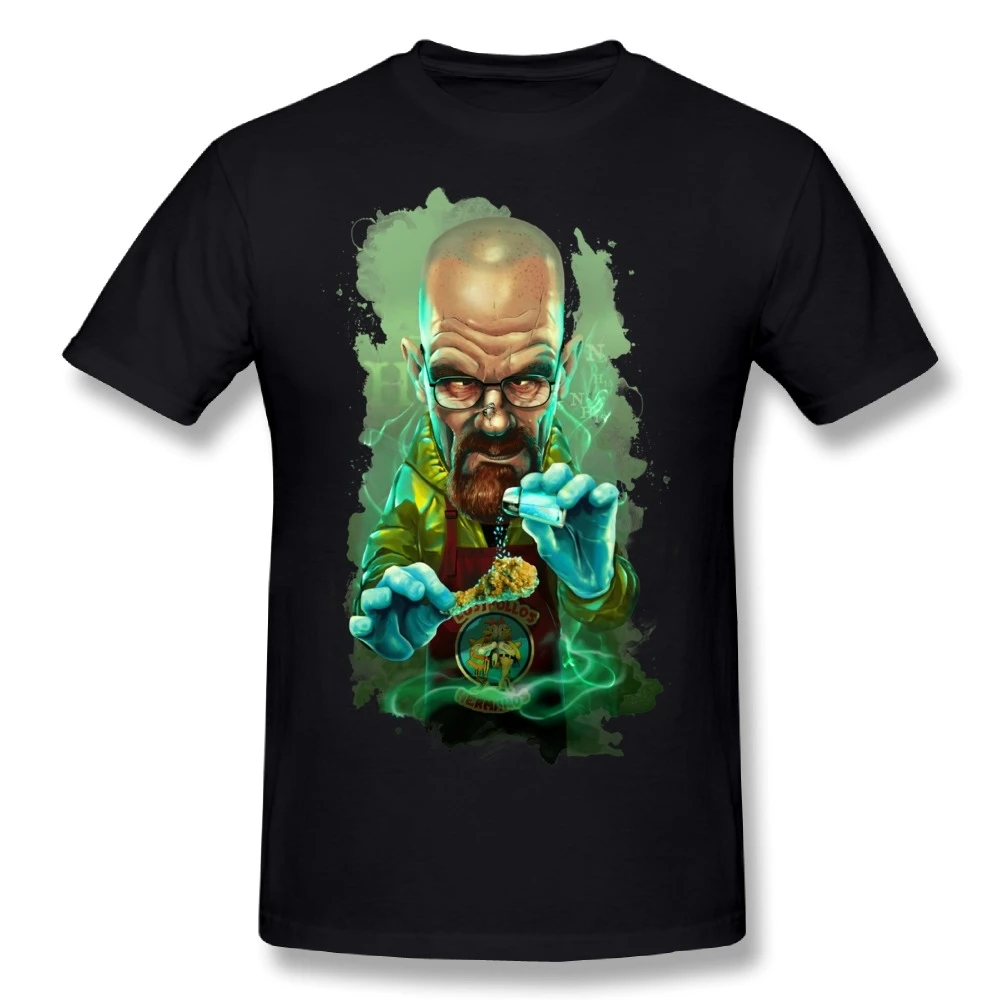 Футболка из чистого хлопка Мужская футболка с надписью breaking bad Гейзенберг Уолтер