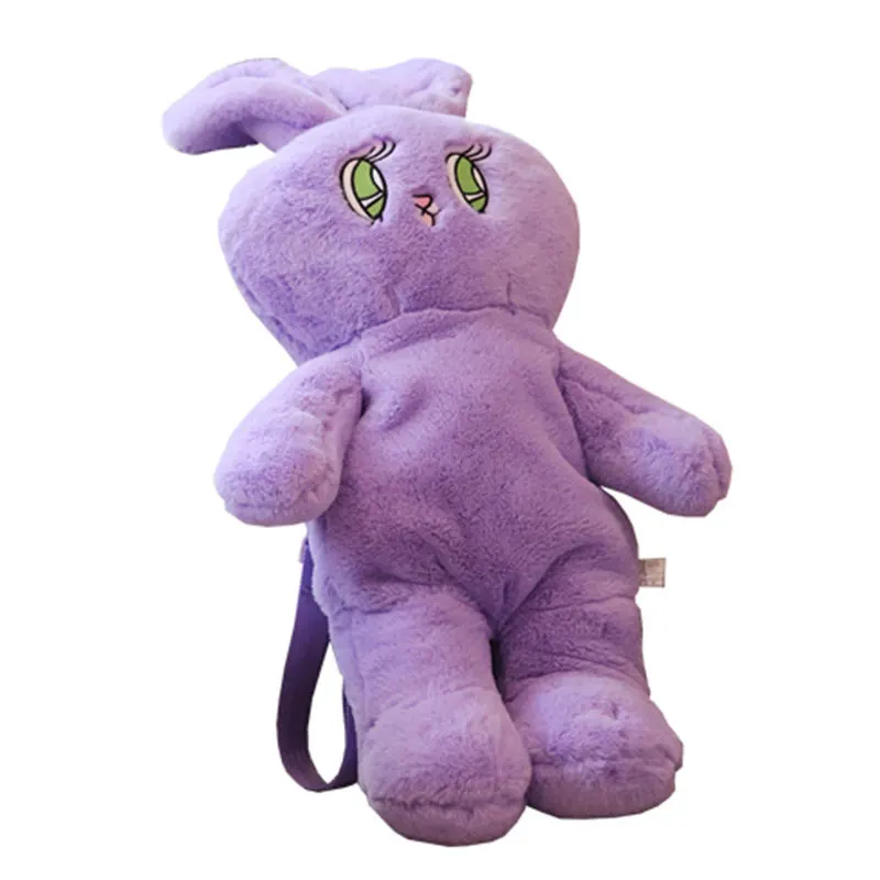 1 pièces mignon en peluche lapin sac à dos Kawaii lapin sac à dos en peluche lapin jouet enfants sac d'école cadeau enfants jouet pour petites filles sac