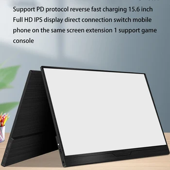 

Portable Monitor Display 1080P NTSC72% 15.6-in Super Thin IPS Gaming Monitor for Laptop Phone PS4 ,with Case,US Plug