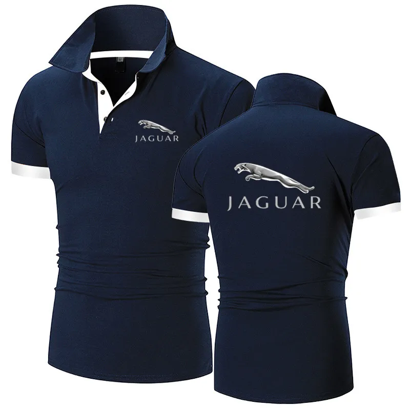 Новинка 2021 летняя модная мужская Тонкая футболка Jaguar Спортивная рубашка-поло с