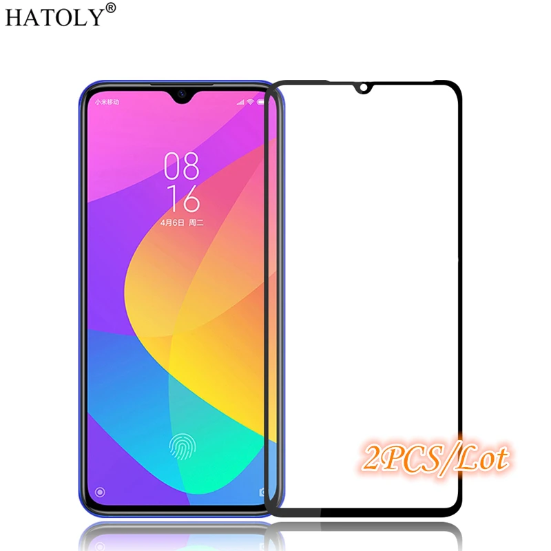 

2PCS For Glass Xiaomi Mi 9 Lite Screen Protector Tempered Glass Full Glue Coverage Protective Phone Glass For Xiaomi Mi 9 Lite