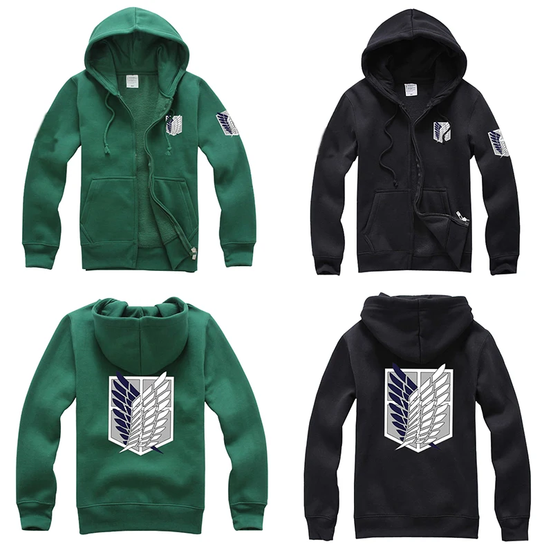 Attack on Titan Hoodie Coat Shingeki no Kyojin Legion Cosplay Costume Hoodie Scouting Legion Coat S-XXXL