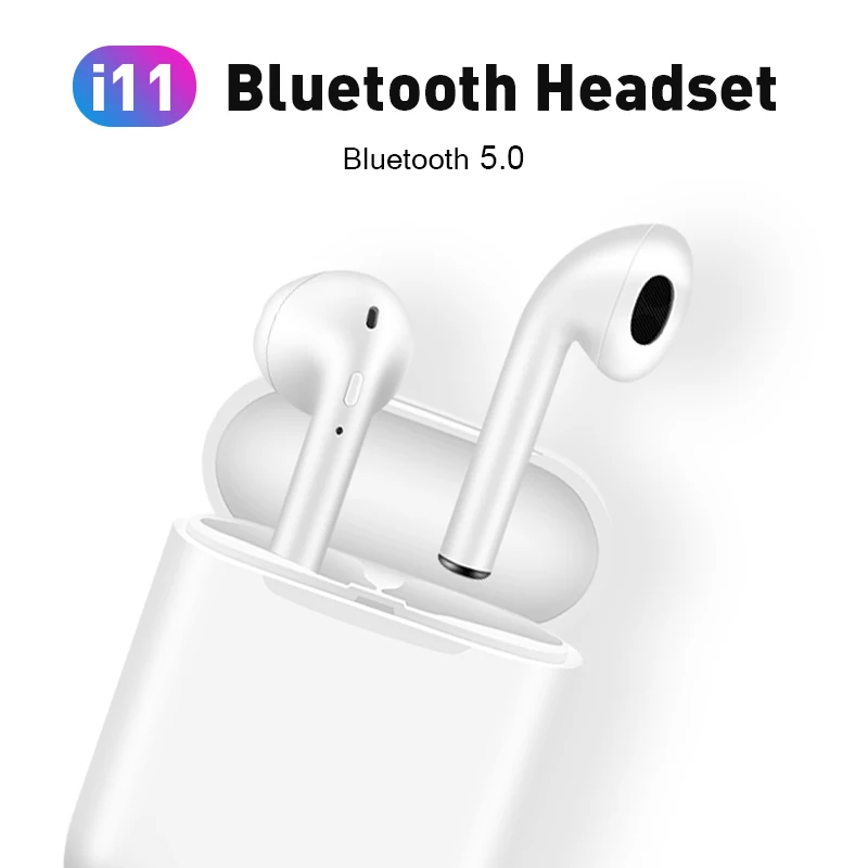 i11 TWS Bluetooth 5 0 Wireless Bluetooth Earphone Earpieces Mini Earbuds HS Ear for IPhone Samsung Xiaomi Huawei Phone PK i7 i9
