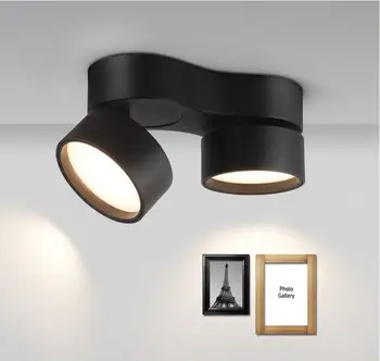 

Led Downlight 2X15W 30W Spot Led Double Head Adjustable Ceiling Lamp Surface Mounted Led Spots AC110 220V Dimmable Home Lighting