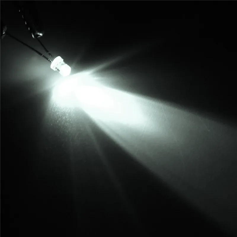 라운드 클리어 울트라 브라이트 LED 발광 다이오드 램프, 3mm LED 다이오드 모음, 5 색, 화이트, 옐로우, 레드, 블루, 그린, 300 개