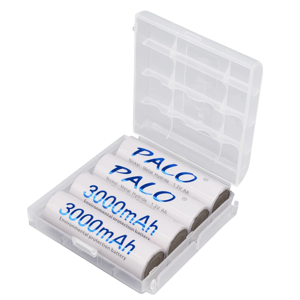 PALO 4-28 шт AA и AAA 1,2 V аккумуляторная батарея Ni-MH 2A AA 3000 mAh/3A AAA 1100mAh батареи