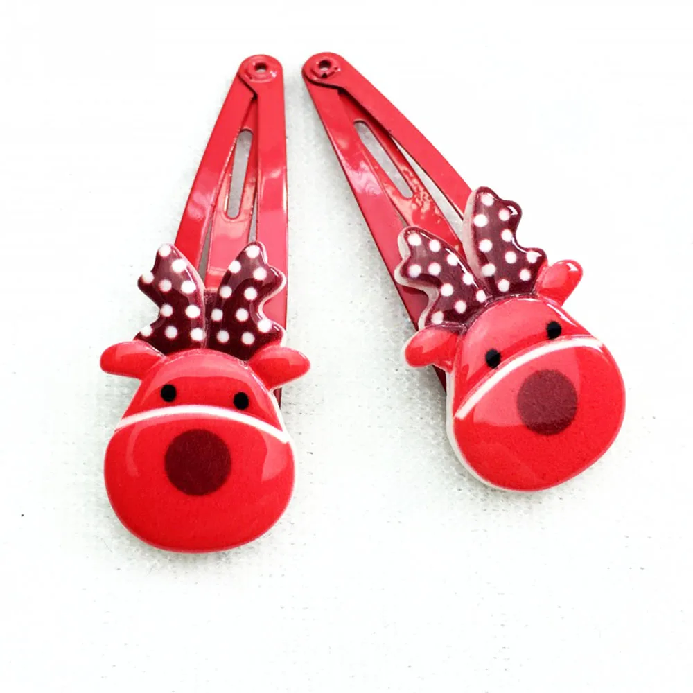 10Pcs Christmas Hair Accessories Kids Girl Candy Hairpin Baby Hair Clip Rope Christmas Barrettes Headhand Decorations