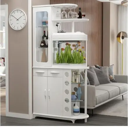 Living room fish tank partition cabinet porch cabinet shoe integrated partition screen simple modern wine