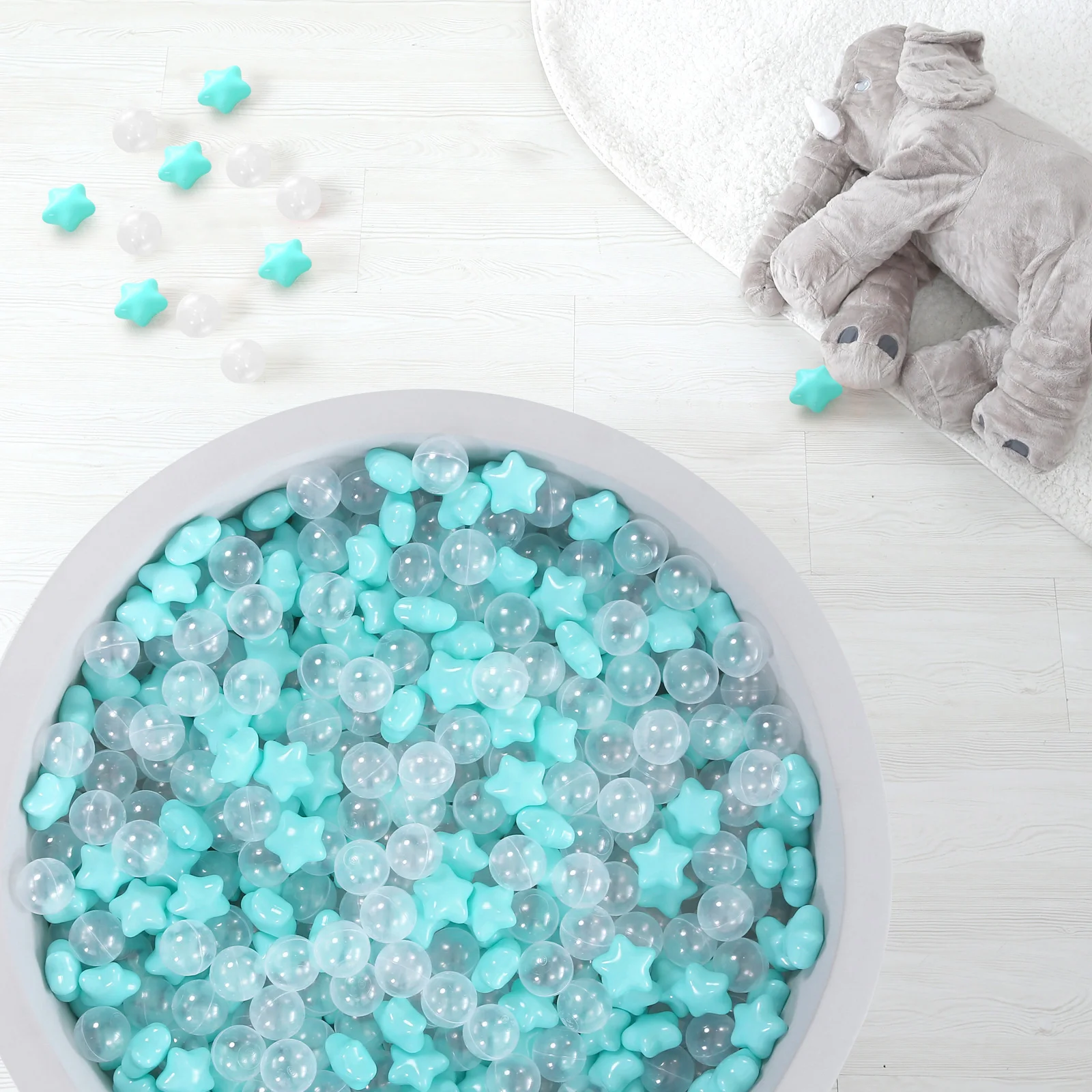 

Kids Ball Pit Bpa Free Ocean Ball Crush Proof Plastic Ball,2 Colors Easy to Clean and Storage Sea Balls Toys for Toddlers Girls