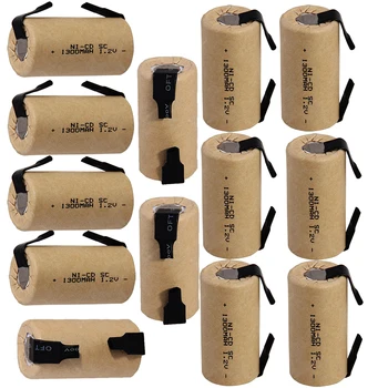 

New Arrival! 12 pieces power tool battery SC 1.2V NICD batteries for screwdriver drills 1300mah COLOR RANDOM