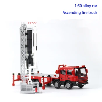 

1:50 high simulation climbing fire fighting alloy car model 360 ° children's toy engineering vehicle