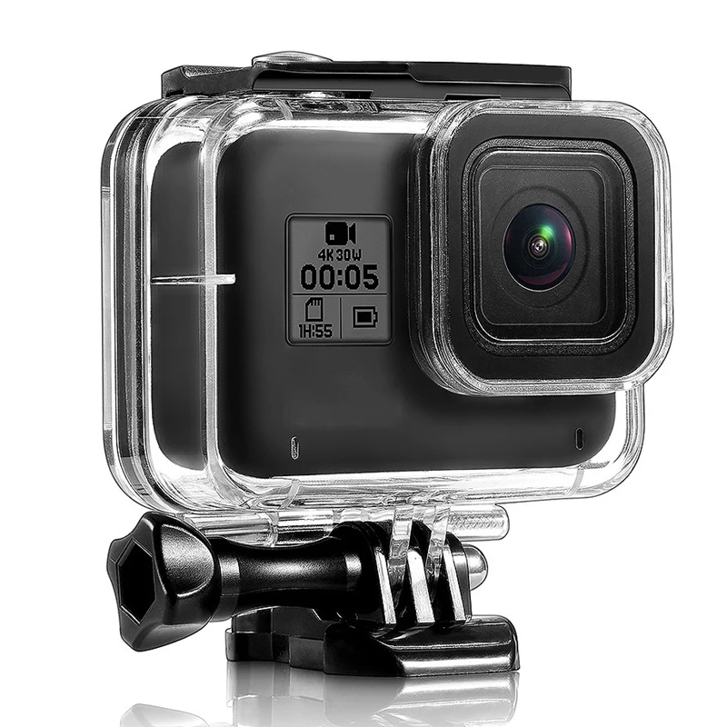 45 м подводный водонепроницаемый чехол для GoPro Hero 8, Черный Защитный корпус для экшн-камеры GoPro 8, аксессуары