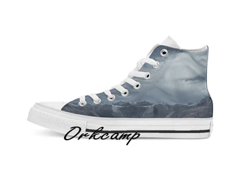 

We wanted to sleep in the mountains Custom Casual High Top lace-up Canvas shoes sneakers Drop shipping
