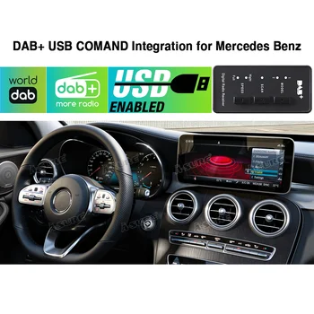 

A-Sure Auto Radio Tuner DAB+ Antenna USB Integration Receiver For Mercedes Benz NTG 5 and NTG 6 A/B CLG Class Vito Sprinter