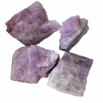 

Raw Natural Spodumene Quartz Tumbled Stone Rough Crystal Specimen 4pc