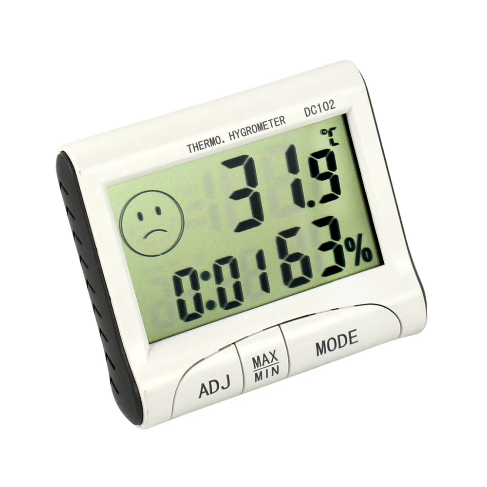 Mini Digital Thermometer Indoor Hygrometer Room ?/? Temperature Humidity  Monitor Meter Gauge Alarm Clock Thermo-Hygrometer with Max Min Value  Display 