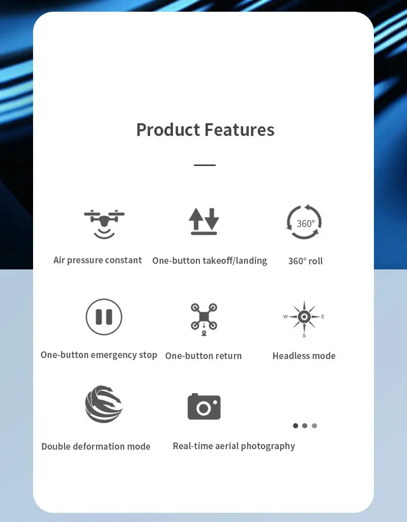 Деформация мотоцикла RC app управление Дрон HD воздушная видео деформация складной