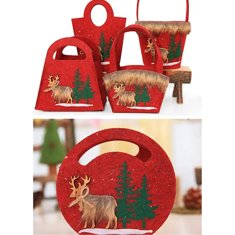 Рождественский элемент, Нетканая сумка, Подарочная сумка, портативная мультяшная конфетная сумка, мешочек для дома, украшения для покупок, вечерние