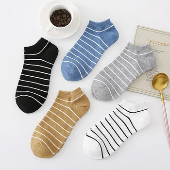

Women Soft Sock Cartoon Ladies Striped Printing Socks Solid Woman Boat Casual Cotton Sox Girls Spring Summer Trendy Skarpetki