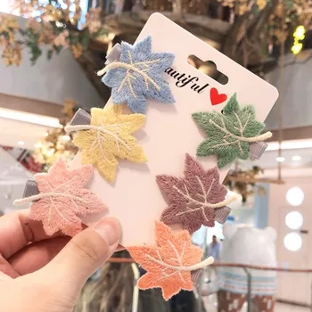 

Fashion Simple Leaf Hairpin Top Clip Elegant Hairpin Headdress Female Bangs Clip Bb Clip French Side Clip Hair Accessories