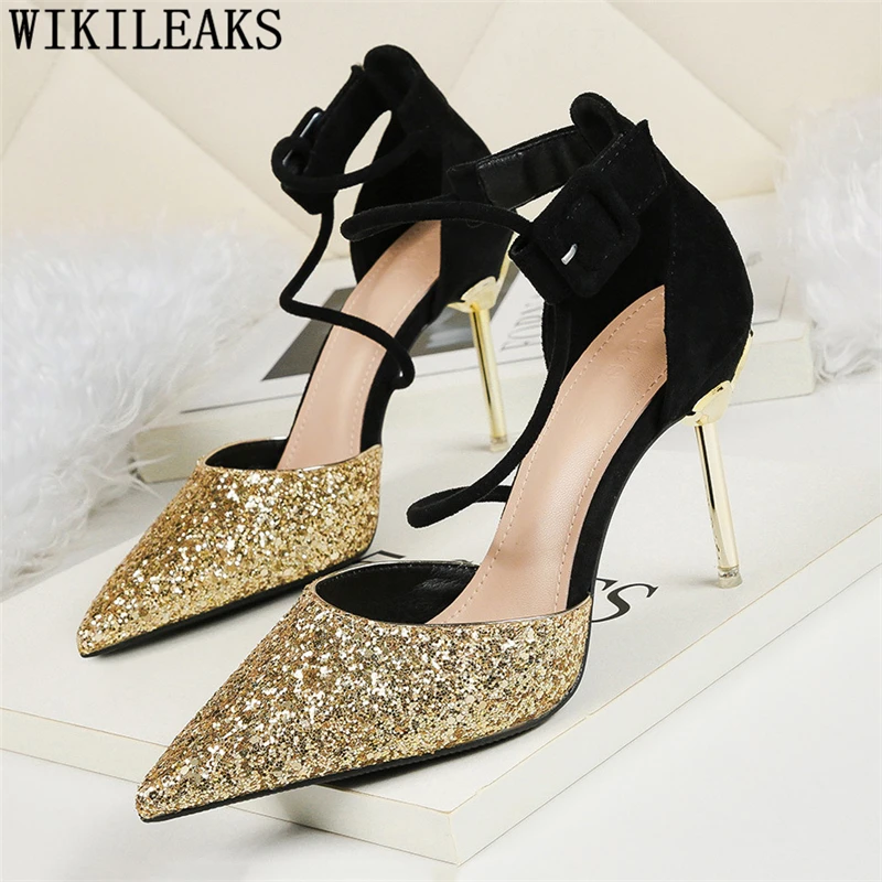 glitter evening shoes