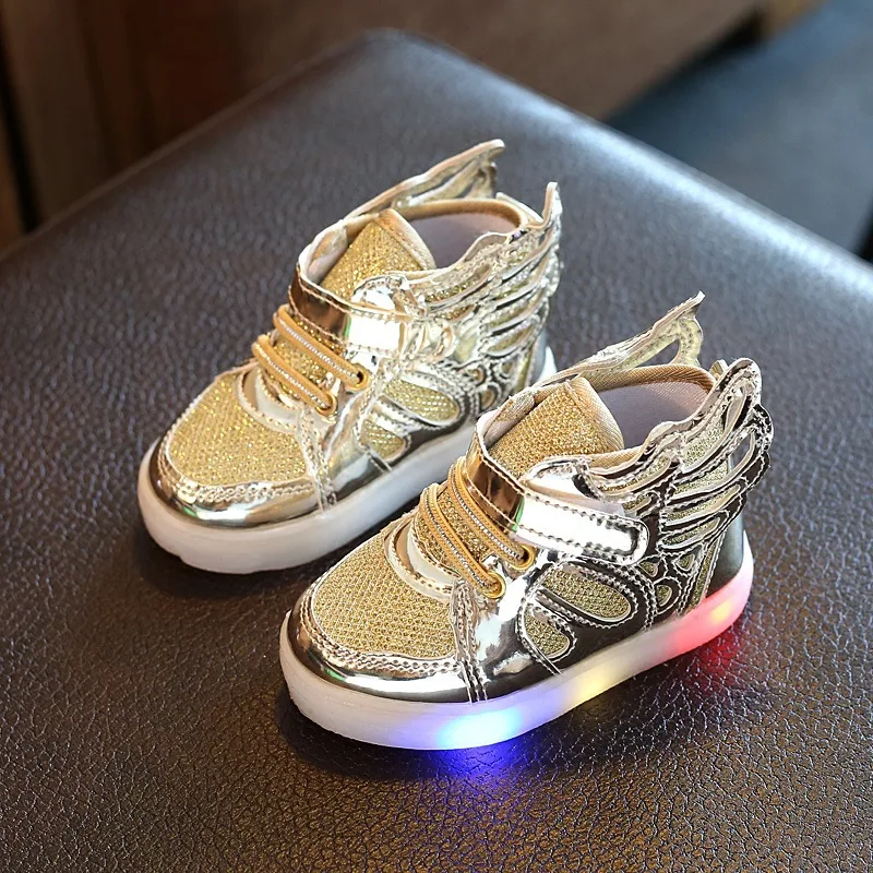 

2019 New Style Spring And Autumn Shining Light Shoes Children Wing CHILDREN'S Shoes Small CHILDREN'S Baby Shoes Men And Women Ch