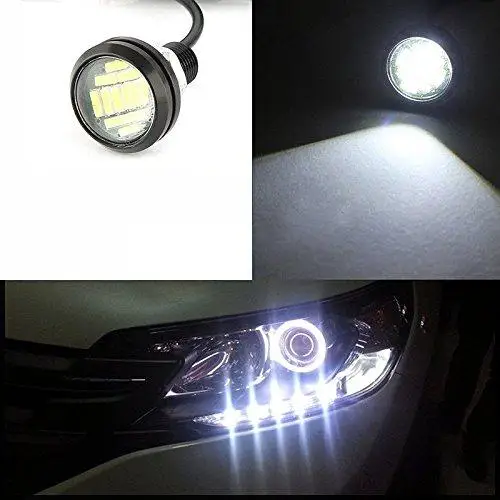 2шт высокой мощности 4040-12SMD белый 9 Вт светодиодный свет орла глаз 23 мм бампер DRL противотуманный свет Автомобильный мотоцикл габаритный фонарь