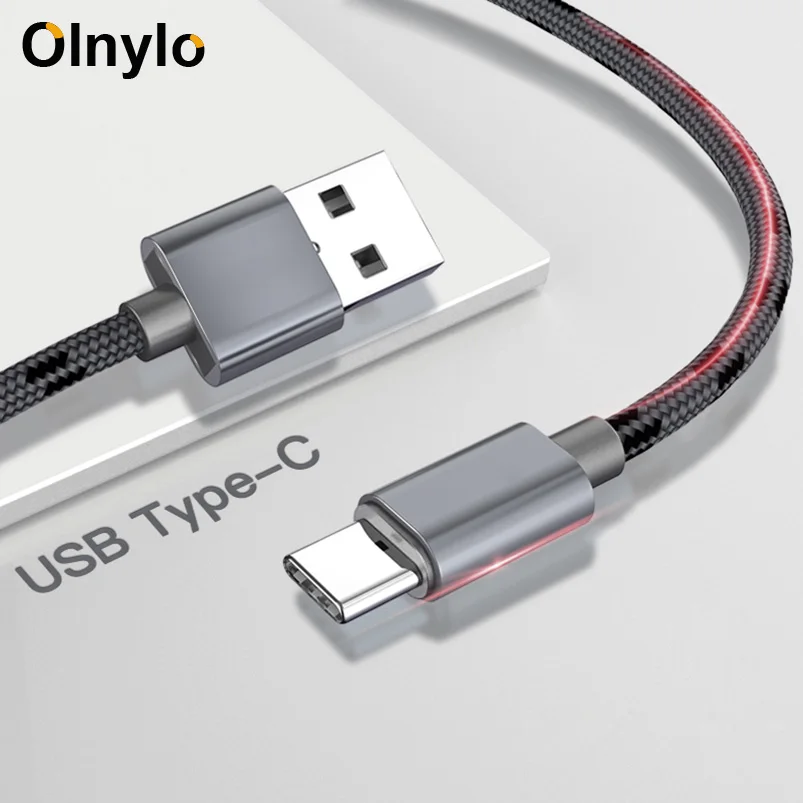 

Olnylo USB Type C Cable Fast Charging Type-C USB Cable For Samsung S10 S9 S8 xiaomi mi a2 redmi note 7 USB C Mobile Phone Cables
