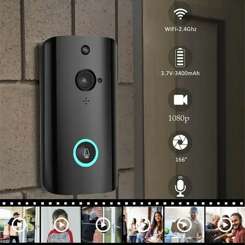Умный IP видеодомофон Wi-Fi видеодомофон дверной звонок wifi дверной Звонок камера для квартиры ИК сигнализация беспроводная камера безопасности