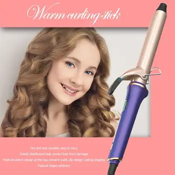 

LCD Digital Dual Use Electric Curling Bar Heating Straightening Flat Iron Wet Dry Anti-scald Women Hair Styling Tool