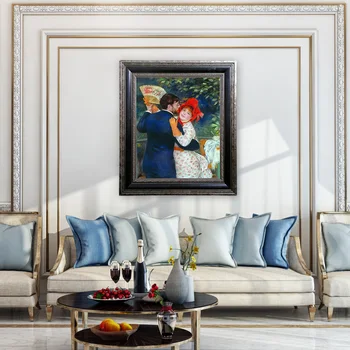 

Framed Wall art Auguste Renoir Dance at Bougival with Solid Wood