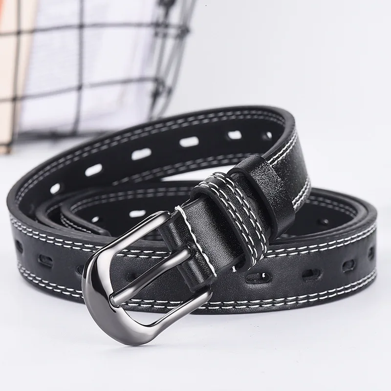 mens red belt FRALU Pin Buckles Belt female deduction side gold buckle jeans wild belts for women fashion students simple New belts designer