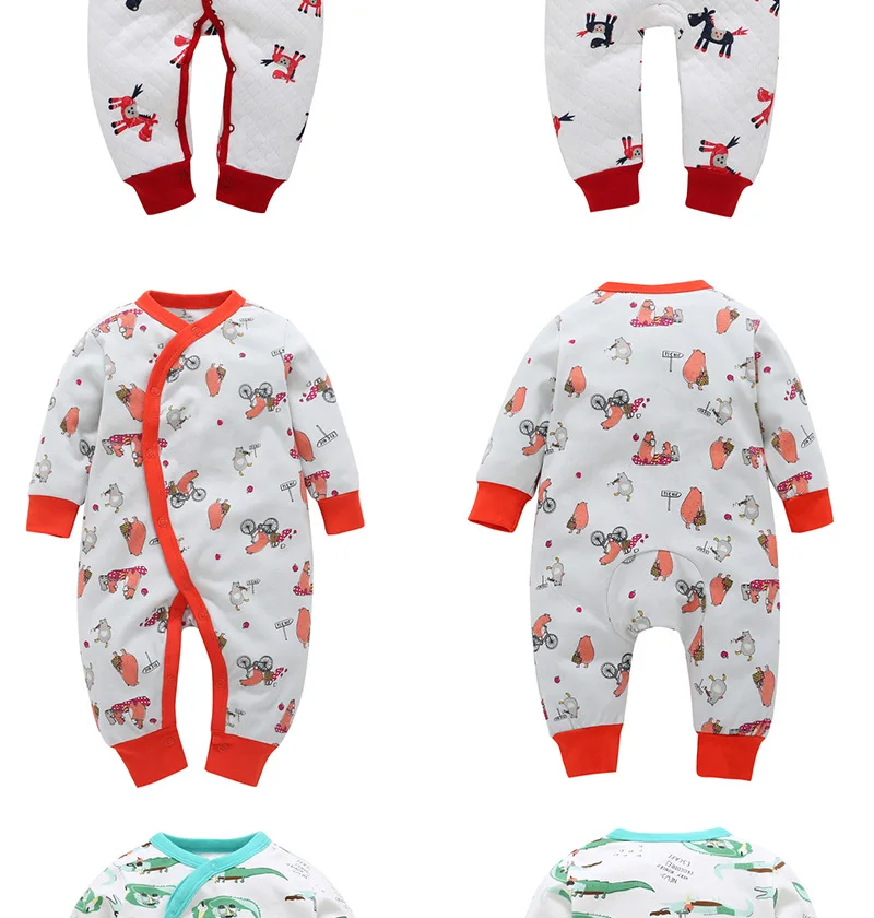Детские комбинезоны на возраст от 3 до 18 месяцев, зимний теплый флисовый комплект одежды для мальчиков, одежда с рисунками животных для маленьких девочек, костюм для новорожденных, детский комбинезон