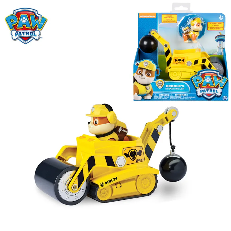 

Original Box Paw Patrol Bulldozer Rubble Rescue Vehicle Toy Set Anime Action Figure Model Car Spin Master Toy Kid Gift
