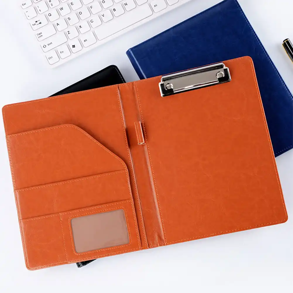 quality pu leather folding clipboard a4 a5 paper clip board