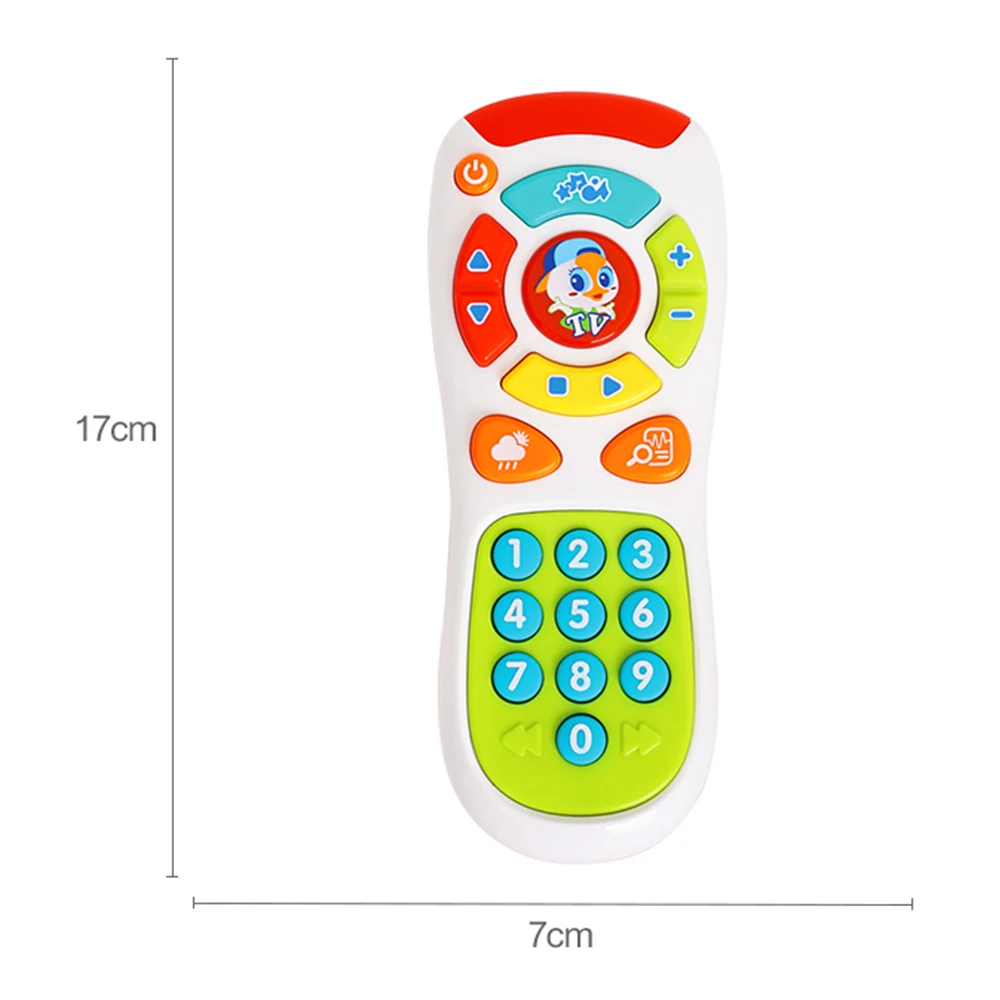 

Luminous Toys Remote control phone toy music sound light flash attract baby attention Language Electric Click Kid Education gift