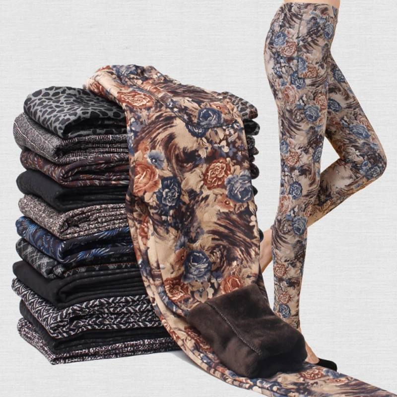Fleece Lined Printed Leggings Online 