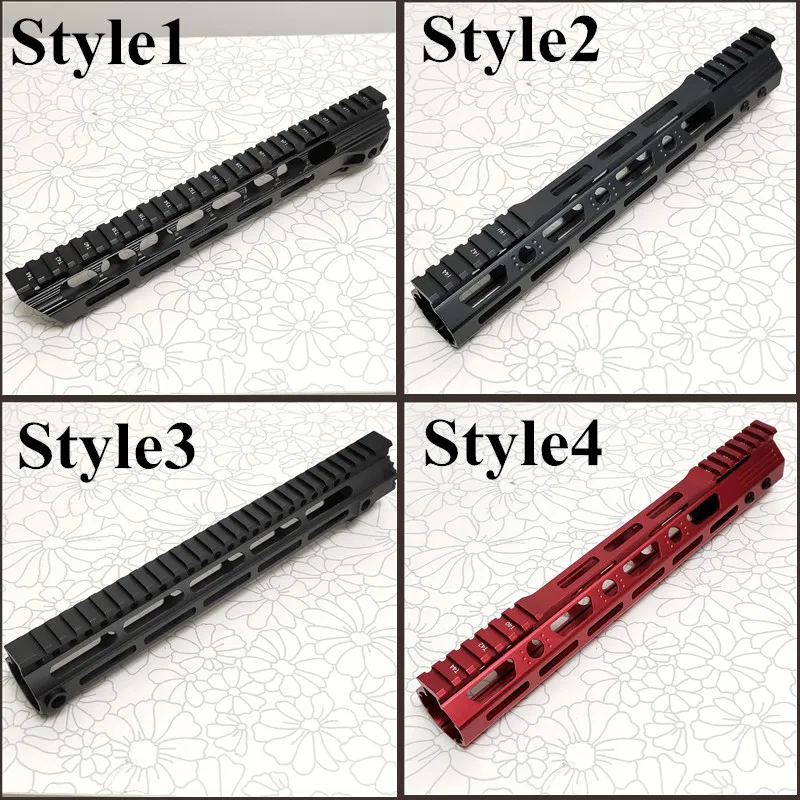 12 дюймов M4 M16 AR15 поплавок mlok Quad Rail Handguard Пикатинни со стальной бочкой гайка