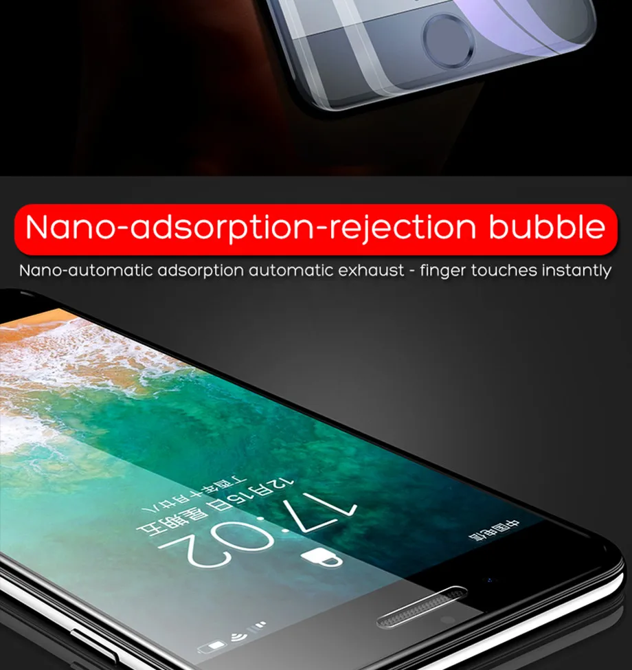 11-PC-For iPhone 6 6s Tempered Glass 9D For iPhone 7 8 Plus X Screen Protector Film