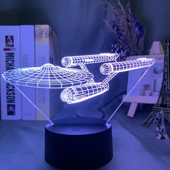 

3D Illusion Led Night Light Star Wars Starship Nightlight for Room Decoration Touch Sensor Color Changing Desk Lamp Xmas Gift