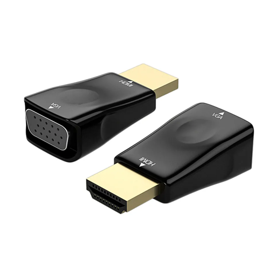 Male to Female HDMI-compatible to VGA Adapter HD 1080P Audio Cable Converter For PC Laptop TV Box Computer Display Projector