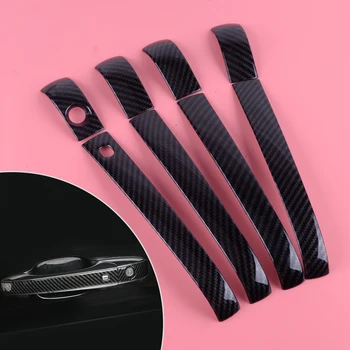 

beler 8PCS Carbon Fiber Texture Side Door Handle Cover Trim ABS Fit For Jeep Grand Cherokee 2011-2013 2014 2015 2016 2017 2018