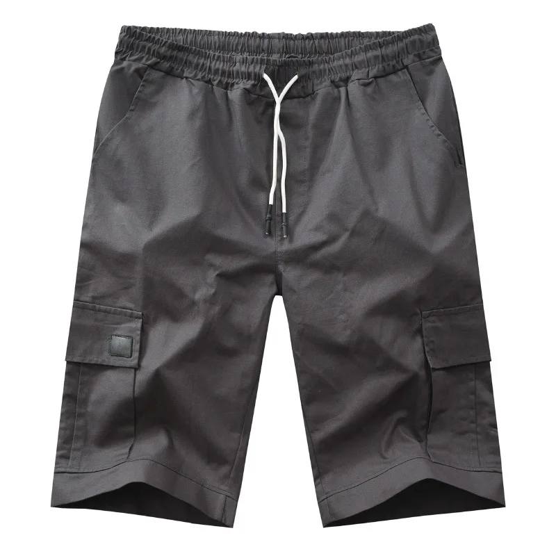 Solid Men Shorts Summer Casual Knee 