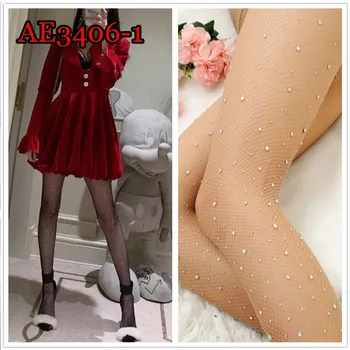 

Sexy Women's Diamond Fishnet Tights Mesh Pantyhose Multicolor Rhinestone Nylons Shiny Pantyhose Collant Hosiery