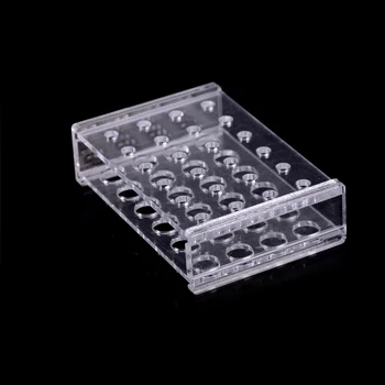 

24 Holes 1.5ml Clear Plastic Centrifugal Test Tube Test Tubing Rack Holder 11mm Dia School Supply Lab Equipment