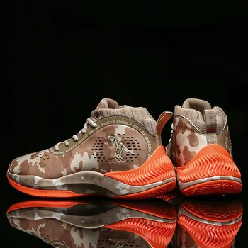 

couple basketball shoes high-top comfortable breathable shock-absorbing sports shoes outdoor training high-quality men's shoes