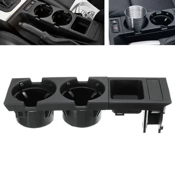 

Durable Black Drink Bottle Kit Styling + Coin Storage Box Plastic Tray Car Accessories Cup Holder Set Interior Parts For BMW E46